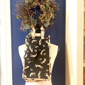 NWT Rea Creations Golf Print Golf Shoe Tote Bag With Attached Tee/Coin Bag